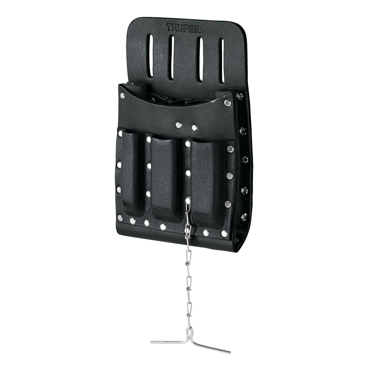 Porta herramientas de cuero con 11 compartimentos, TRUPER