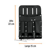 Porta herramientas de cuero con 11 compartimentos, TRUPER