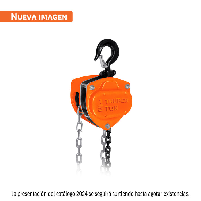 Polipasto de cadena de 1/2 ton, TRUPER