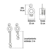 Polipasto de cadena de 1 ton, PRETUL