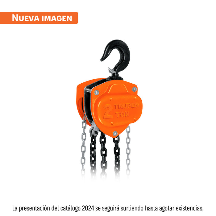 Polipasto de cadena de 2 ton, TRUPER