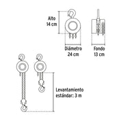Polipasto de cadena de 2 ton, PRETUL