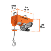 Polipasto eléctrico de 1000 kg, TRUPER