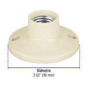 Portalámpara de baquelita, 3-1/2', VOLTECK