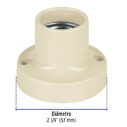 Portalámpara de baquelita, 2-1/4', VOLTECK
