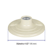 Portalámpara 4-1/2' de baquelita, VOLTECK