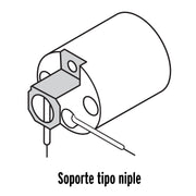 Portalámpara de porcelana, soporte tipo niple, VOLTECK
