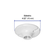 Portalámpara de porcelana, 4-1/2', redonda, VOLTECK