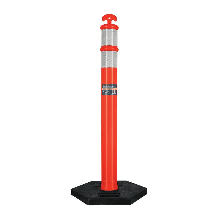 Poste delimitador de 115 cm de alto con base y reflejante