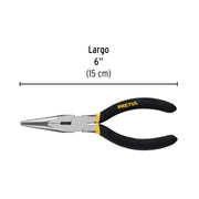 Pinza de punta y corte 6' mango de vinil, a granel, PRETUL