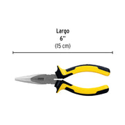 Pinza de punta y corte 6' mango Comfort Grip, PRETUL