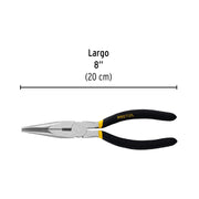Pinza de punta y corte 8' mango de PVC, PRETUL