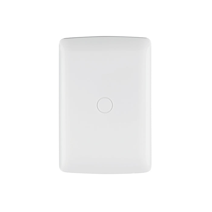 Placa de ABS, ciega, línea Italiana, color blanco, VOLTECK