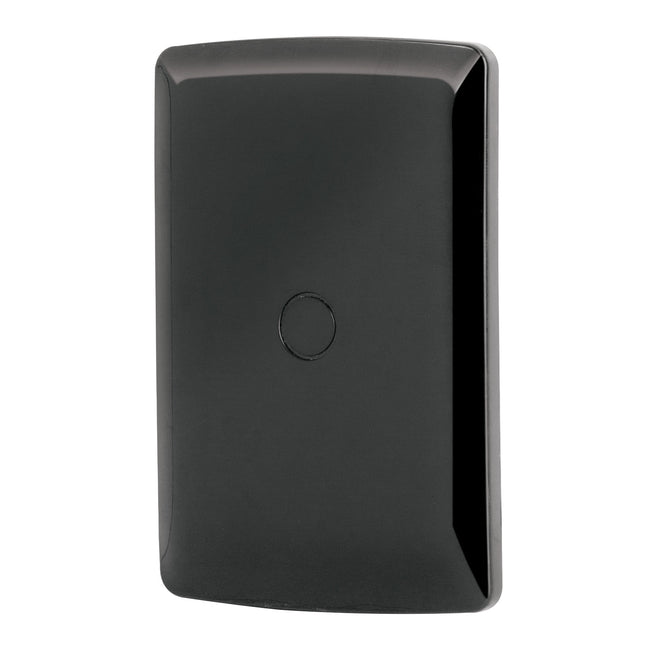 Placa ciega, Italiana, color negro, VOLTECK