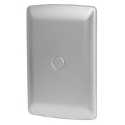 Placa de ABS ciega, línea italiana, color plata, VOLTECK
