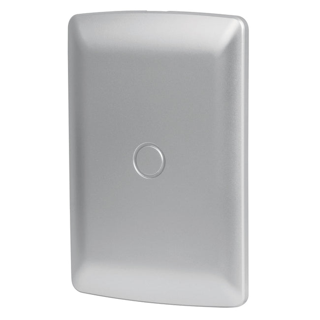 Placa de ABS ciega, línea italiana, color plata, VOLTECK