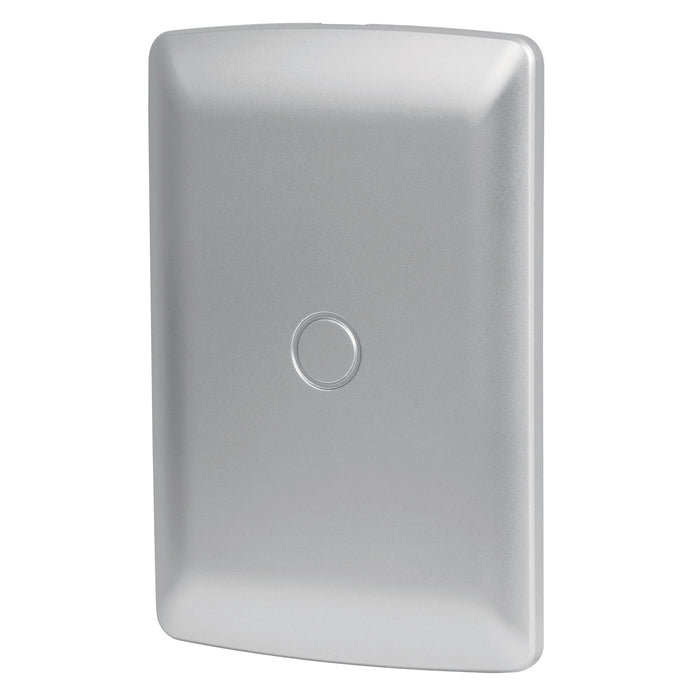 Placa de ABS ciega, línea italiana, color plata, VOLTECK