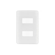 Placa 2 módulos de ABS, blanca, VOLTECK BASIC