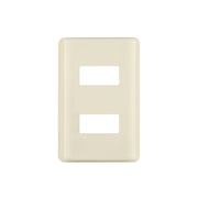 Placa 2 módulos, marfil, línea VOLTECK BASIC