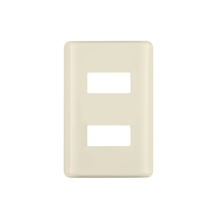 Placa 2 módulos, marfil, línea VOLTECK BASIC
