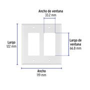 Placa 2 ventanas, de policarbonato, línea Classic, VOLTECK