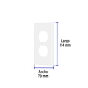 Placa de ABS dúplex, Standard, blanco VOLTECK