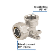 Codo oreja 90° para PEALPE, 1/2', con rosca hembra, FOSET