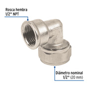 Codo 90° para PEALPE, 1/2', con rosca hembra, FOSET