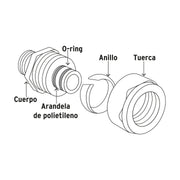 Tee para PEALPE, 1/2', FOSET
