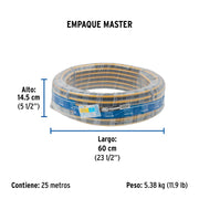 Metro de manguera para gas, 3/4' PE-AL-PE en rollo de 25m