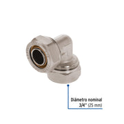 Codo 90° para PEALPE, 3/4', FOSET