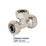 Tee para PEALPE, 3/4', FOSET