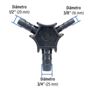 Avellanador para tubería de PE-AL-PE, 3/8' a 3/4', FOSET