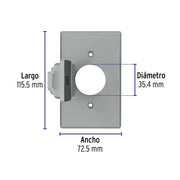 Placa contacto redondo, policarbonato,p/intemperie, Standard