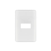Placa 1 módulo de ABS, blanca, VOLTECK BASIC