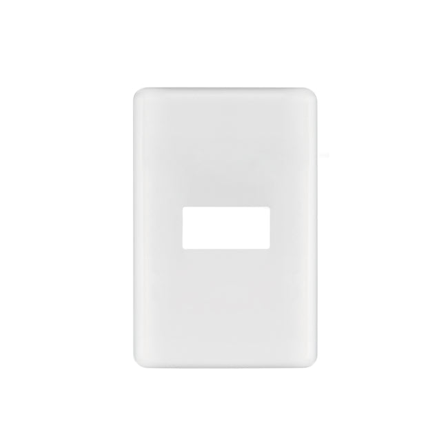 Placa 1 módulo de ABS, blanca, VOLTECK BASIC
