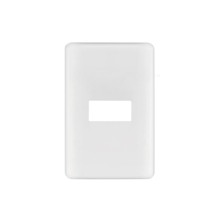 Placa 1 módulo de ABS, blanca, VOLTECK BASIC
