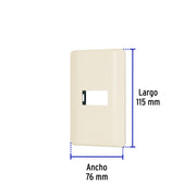Placa 1 módulo, marfil, línea VOLTECK BASIC