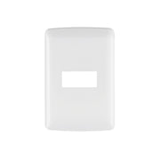 Placa 1 módulo de ABS, línea Italiana, color blanco, VOLTECK