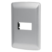 Placa 1 módulo de ABS, línea italiana, color plata, VOLTECK