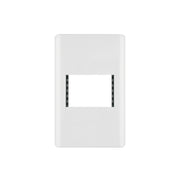 Placa blanca de 1 ventana 1.5 módulos, línea Lisboa, VOLTECK