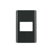 Placa negra de 1 ventana 1.5 módulos, línea Lisboa, VOLTECK