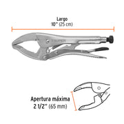 Pinza de presión 10' apertura amplia, TRUPER