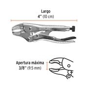 Pinza de presión 4' mordaza curva, TRUPER
