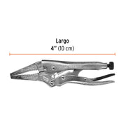 Pinza de presión 4', punta larga, TRUPER