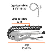 Pinza de presión 8' de cadena, TRUPER