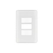 Placa 3 módulos de ABS, blanca, VOLTECK BASIC