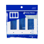 Placa 3 ventanas, de policarbonato, línea Classic, VOLTECK