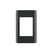 Placa negra de 1 ventana 3 módulos, línea Lisboa, VOLTECK