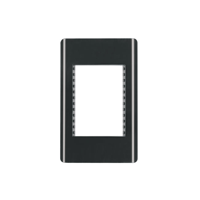 Placa negra de 1 ventana 3 módulos, línea Lisboa, VOLTECK